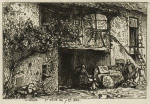 Escaliers devant une maison