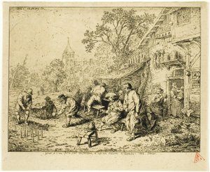 Les joueurs de quilles - Charles Emile Jacque