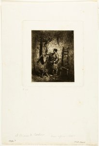 Le Boucher de cochons - Charles Emile Jacque