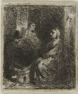 Femme vendant de la nourriture frite