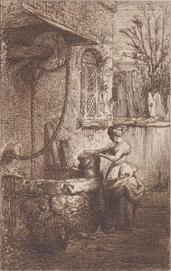 Femme à un puits, 1842 - Charles Emile Jacque