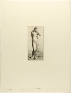 Jeune femme se baignant - Charles Emile Jacque