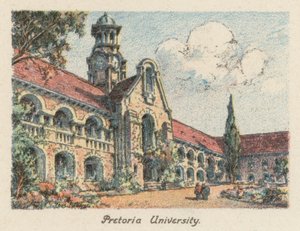 Afrique du Sud : Université de Pretoria (lithographie en couleur)