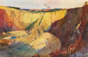 Lieu de découverte du diamant Cullinan, Premier Mine (lithographie couleur)