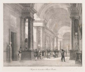 Entrée à Berlin, début du 19ème siècle (lithographie) - Charles Etienne Pierre Motte