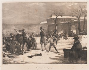 Enfance de Napoléon, début du 19ème siècle (lithographie) - Charles Etienne Pierre Motte