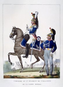 Uniforme du 1er Régiment de Chasseurs de la garde royale, France, 1823