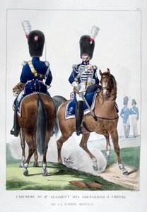 Uniforme du 2e Régiment de Grenadiers à Cheval, France, 1823 - Charles Etienne Pierre Motte