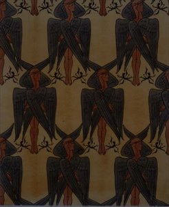Chérubin répété, design pour un tissu - Charles Francis Annesley Voysey