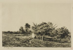 Pommiers à Auvers - Charles Francois Daubigny