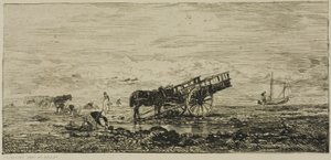 Plage à Villerville - Charles Francois Daubigny