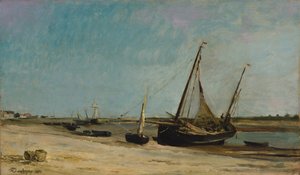 Bateaux sur la côte à Étaples, 1871 - Charles Francois Daubigny