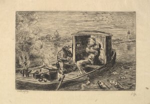 Dévorant un Repas, 1861.