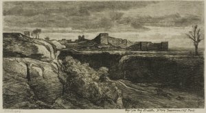 Ruines du château de Crémieux (Isère) - Charles Francois Daubigny