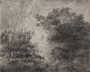 Cerfs - Charles Francois Daubigny