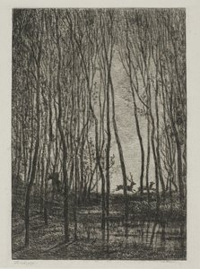 Cerfs dans les Bois - Charles Francois Daubigny