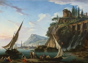 Scène côtière avec le Temple de Sibyl, Tivoli
