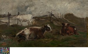 Vaches dans un pré - Charles Francois Daubigny