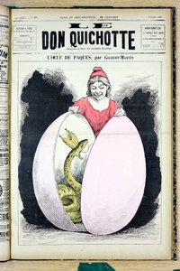 Couverture de "Le Don Quichotte", numéro 929, satirique en couleurs