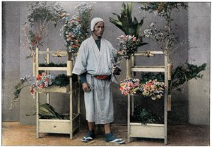 Marchand de fleurs au Japon - Charles Gillot