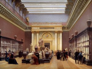Vue du Musée Napoléon III, salle des terres cuites au Louvre, également connue sous le nom de galerie Campana
