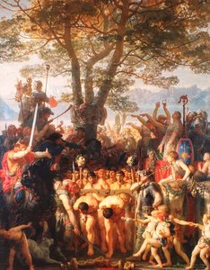 French: Les Romains passant sous le joug Romans Under the Yoke - Charles Gleyre