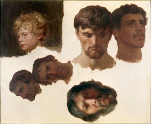Étude de six têtes - Charles Gleyre