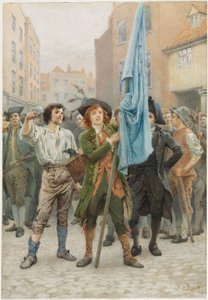 Barnaby Rudge aidant à mener les émeutes de Gordon - Charles Green