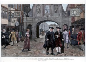 Dr Johnson et Boswell dans Fleet Street, 1884