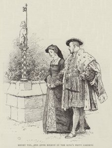 Henry VIII et Anne Boleyn dans les Jardins Privés du Roi