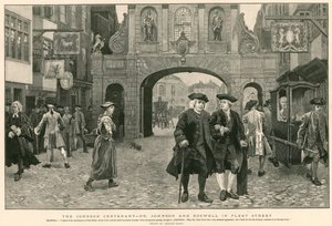 Le centenaire de Johnson : Dr Johnson et Boswell dans Fleet Street