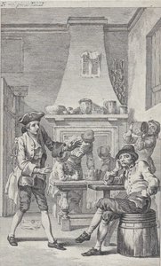 Frontispice de Roderick Random de Tobias Smollett, 1748 - Charles Grignion