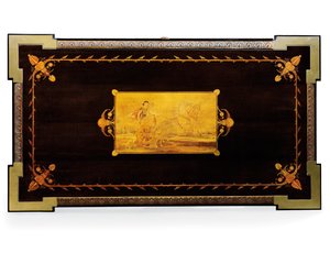 Table Napoléon III, conçue par Jean Brandely, marqueterie par E. Varlot, Paris, vers 1850-75 - Charles Guillaume Diehl