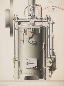 Machine à vapeur verticale, 5HP - Charles Gustav Louis Phillips