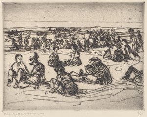 Sur la plage - Charles H. Woodbury