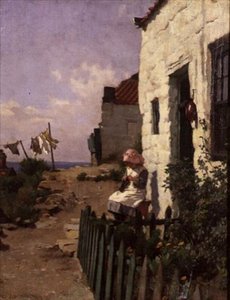 À la porte du cottage - Charles Haigh Wood