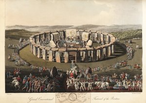 Grand festival conventionnel des Bretons à Stonehenge, pré-romain, 1821