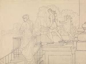 Porche avec statuaire, Easton Neston, Northants - Charles Hamilton Smith