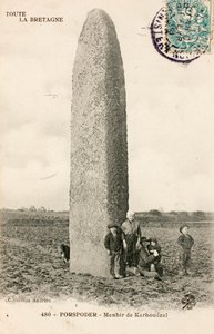 Menhir de Kerhouezel, Porspoder, Finistère, Bretagne, France