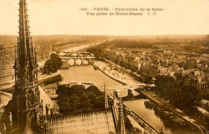 La Seine depuis Notre-Dame, Paris, Seine, Île-de-France, France