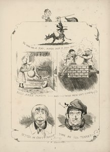 Page des Proverbes avec Illustrations de Charles H Bennett