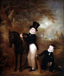 Portrait de William et Charles Chadwick à Burley Lodge - Charles Henry Schwanfelder