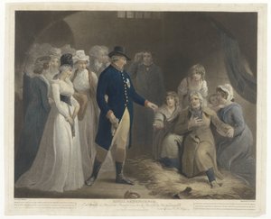 George III visitant la prison de Dorchester avec sa famille
Bienfaisance royale