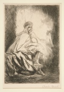 Spahi algérien dans une cave