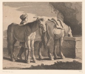 Chevaux buvant (Masete de Normandie)