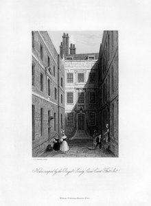 Maison occupée par la Royal Society, Crane Court, Fleet Street, 1678-1760, 1840