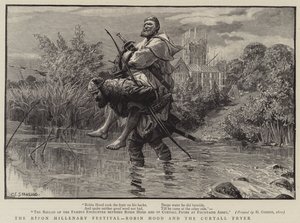 Le festival millénaire de Ripon, Robin des Bois et le frère Tuck - Charles J. Staniland