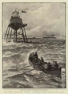 Le navire de Trinity House visitant un phare à l