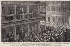 Zanzibar avant le bombardement, le défunt Hamid Bin Thwain bénissant le peuple - Charles J. Staniland
