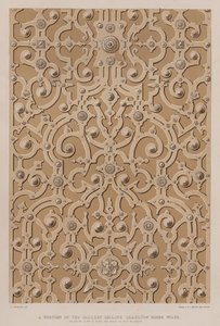 Une partie du plafond de la galerie, Charlton House, Wilts, le plafond fait 17 pieds de large et environ 115 pieds de long